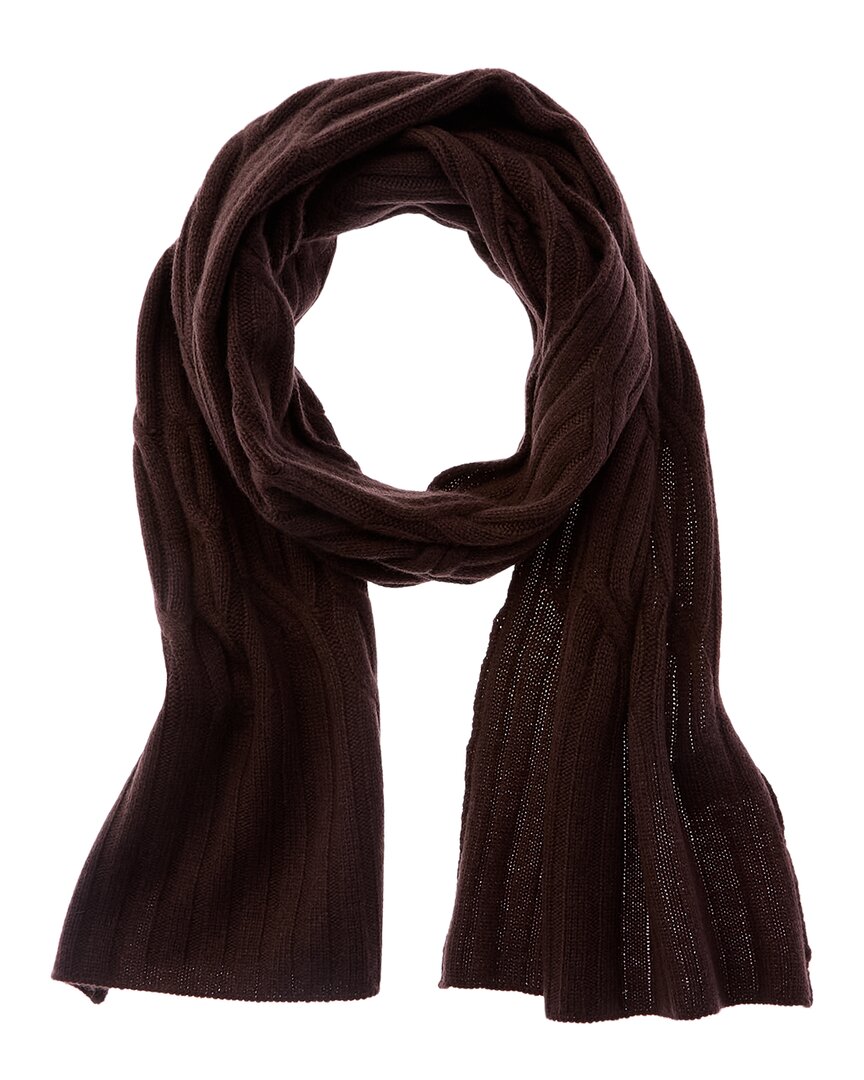 Hannah Rose Wide Cable Cashmere Scarf