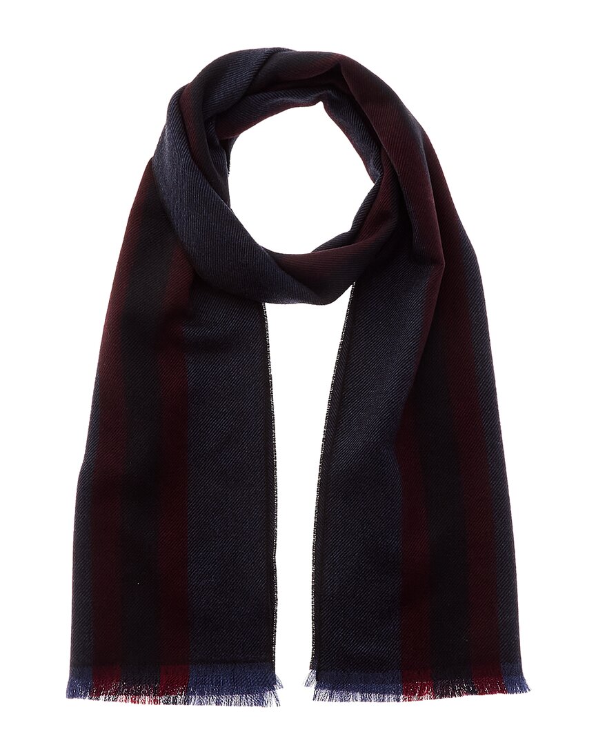 Gucci Gg Wool & Silk-Blend Scarf Blue