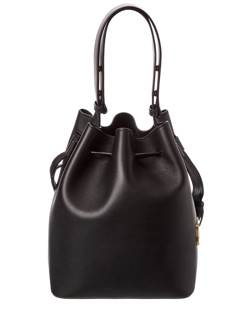 Valentino Vlogo Leather Bucket Bag