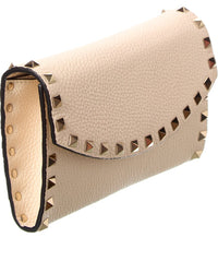 Valentino Valentino Rockstud Mini Grainy Leather Wallet On Chain