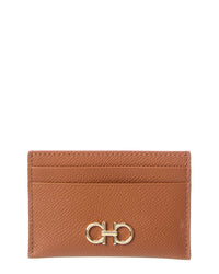 Ferragamo Ferragamo Gancini Leather Card Holder