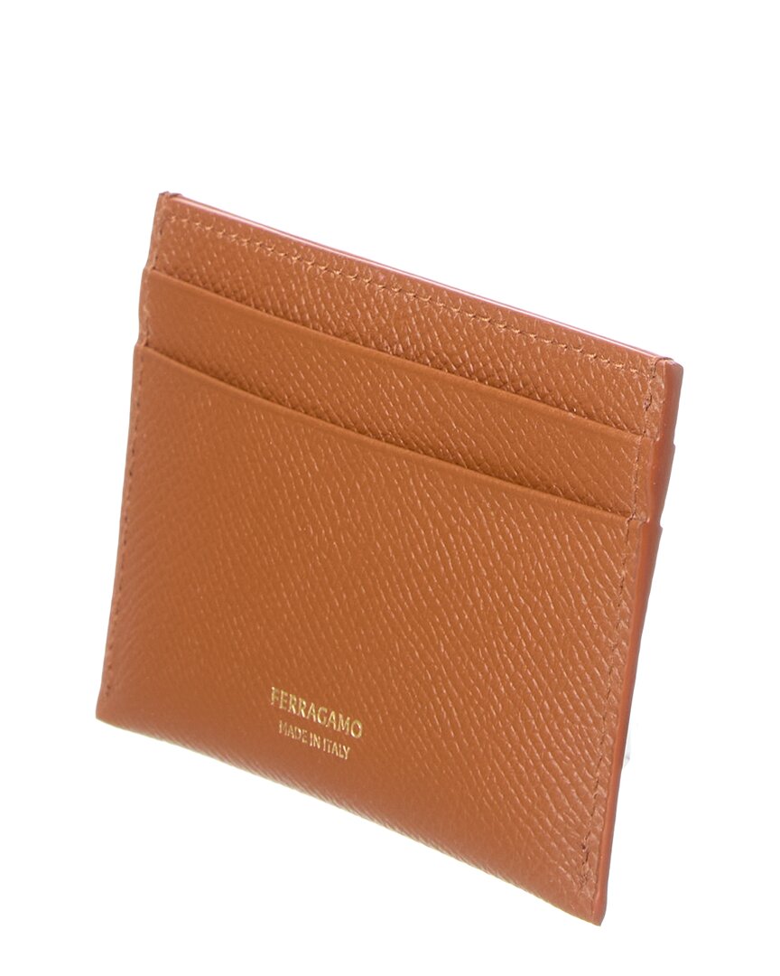 Ferragamo Ferragamo Gancini Leather Card Holder