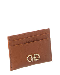 Ferragamo Ferragamo Gancini Leather Card Holder