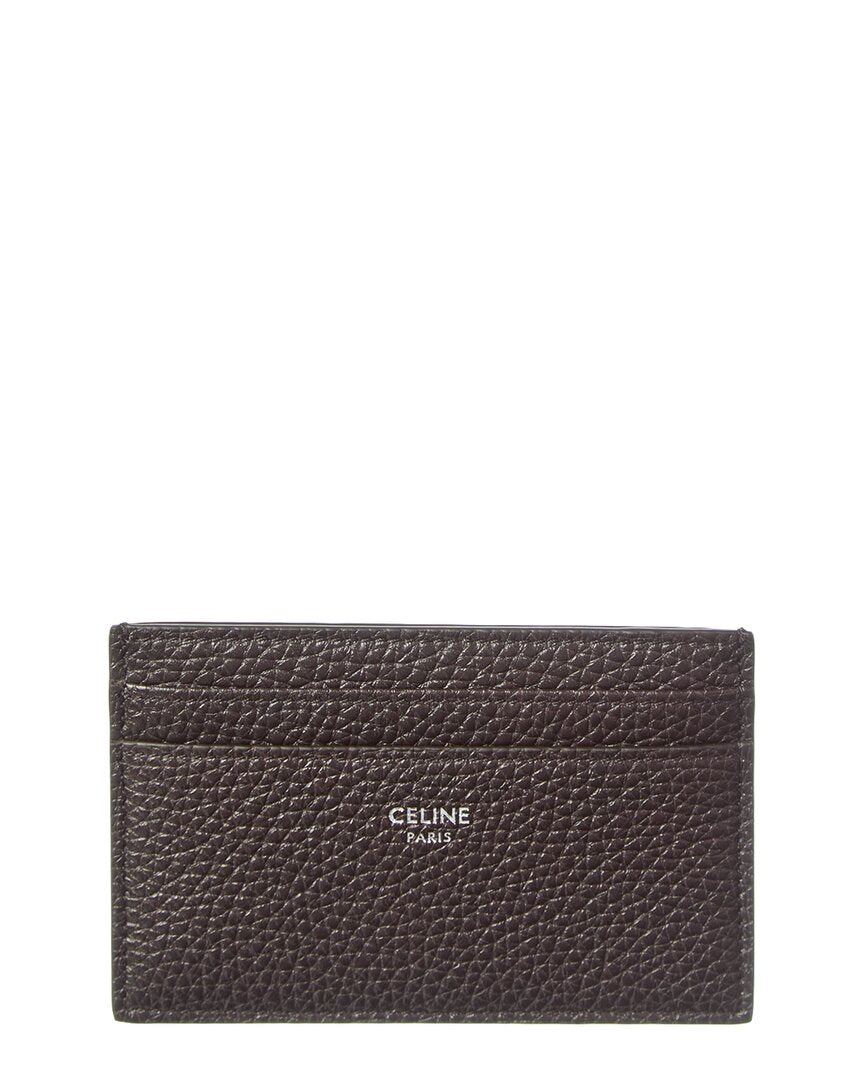 Celine Logo Leather Card Case