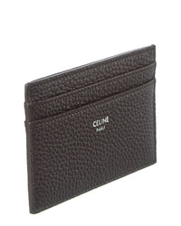 Celine Logo Leather Card Case