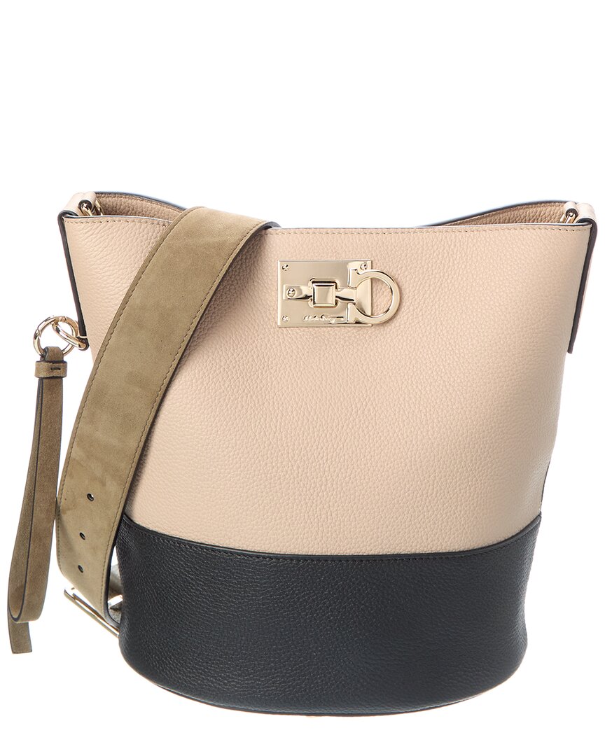 Ferragamo Studio Leather Bucket Bag