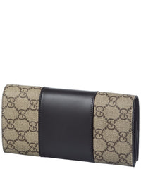 Gucci Gucci Gg Supreme Canvas & Leather Wallet