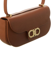 Ferragamo Ferragamo Gancini Double Leather Shoulder Bag