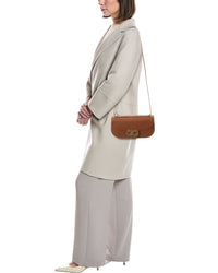 Ferragamo Ferragamo Gancini Double Leather Shoulder Bag