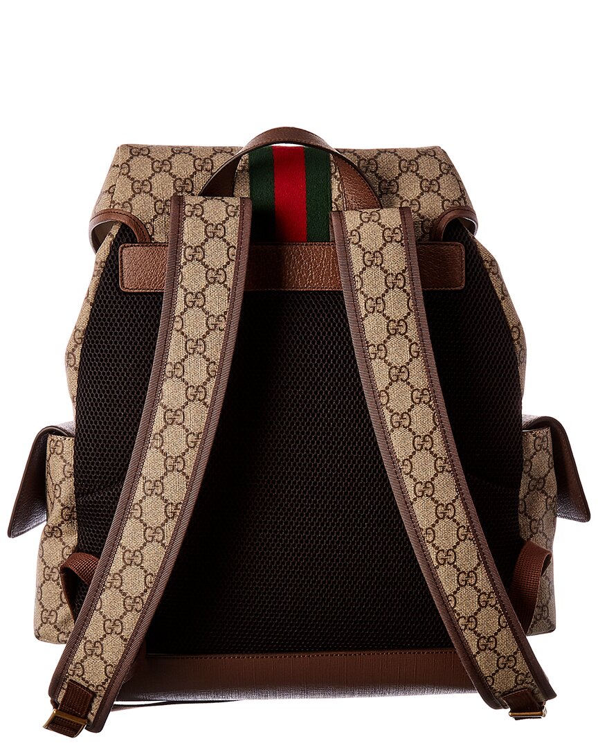 Gucci Gucci Ophidia Medium Gg Supreme Canvas & Leather Backpack