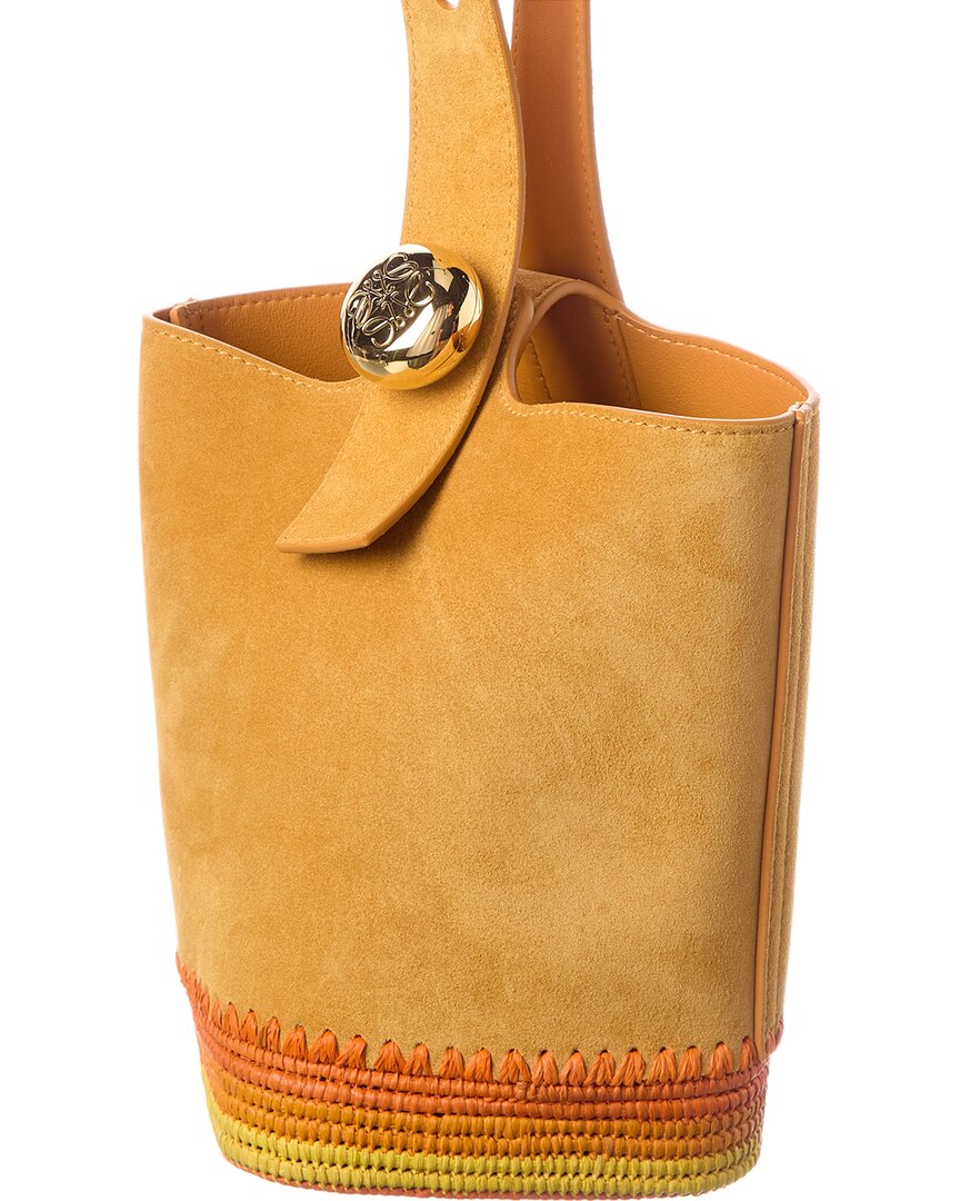 Loewe Pebble Mini Suede Bucket Bag