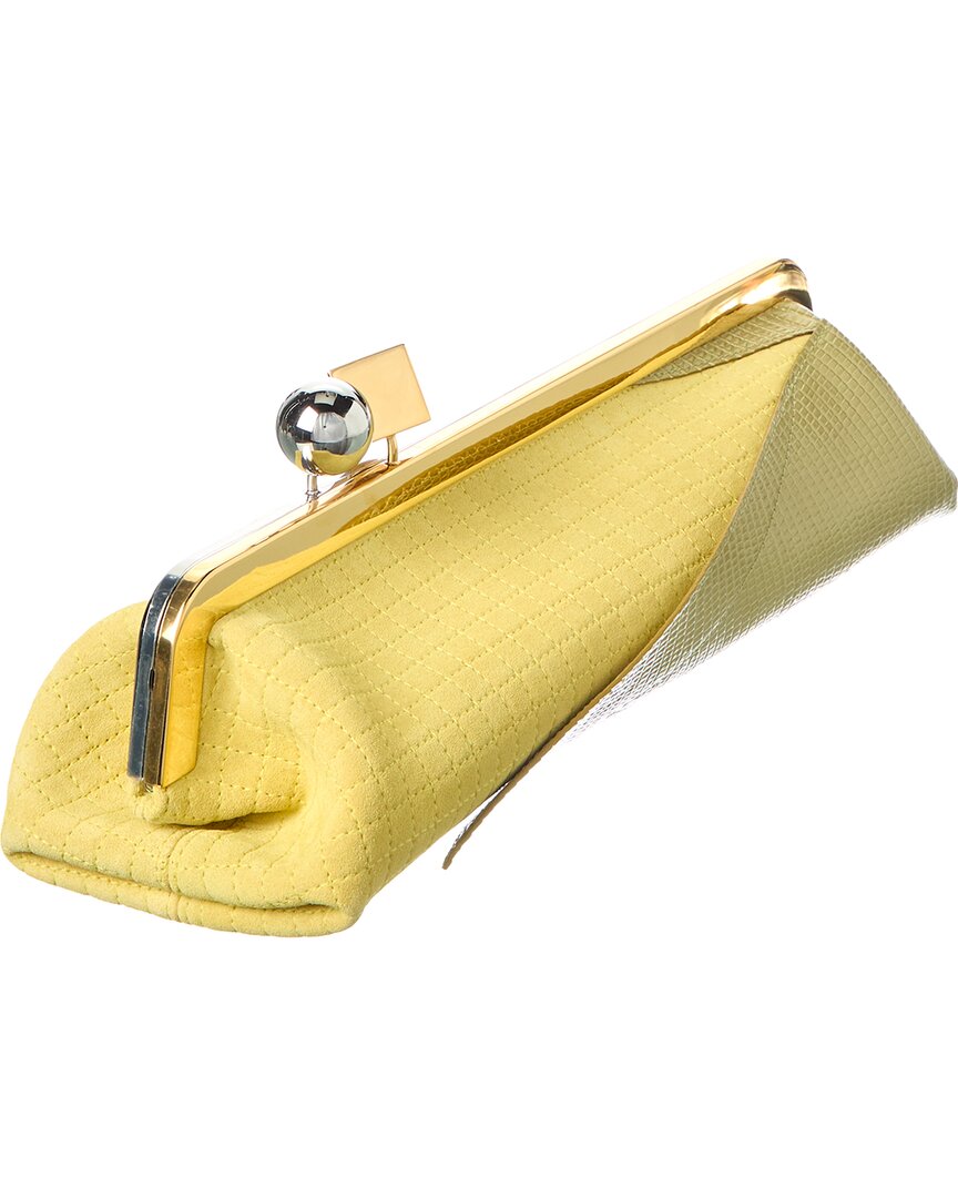 Jacquemus Salon Mais Suede & Leather Clutch