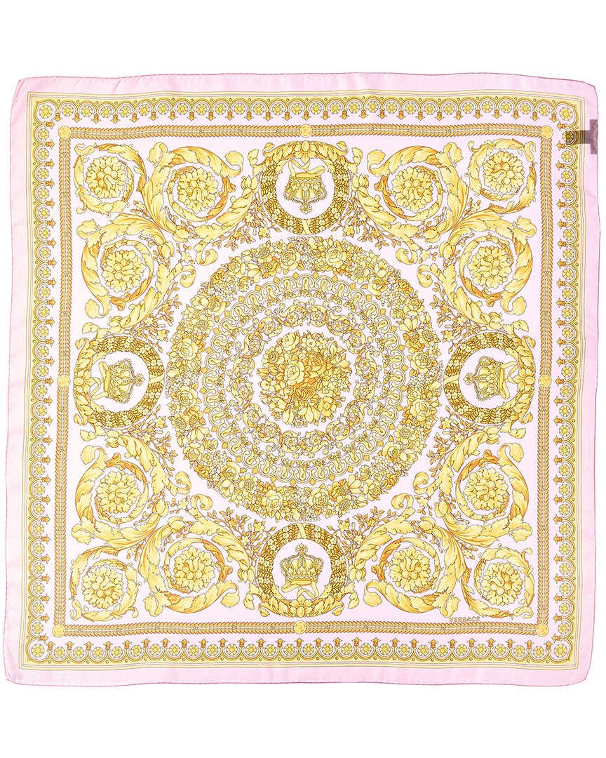 Versace Barocco Print Silk Scarf