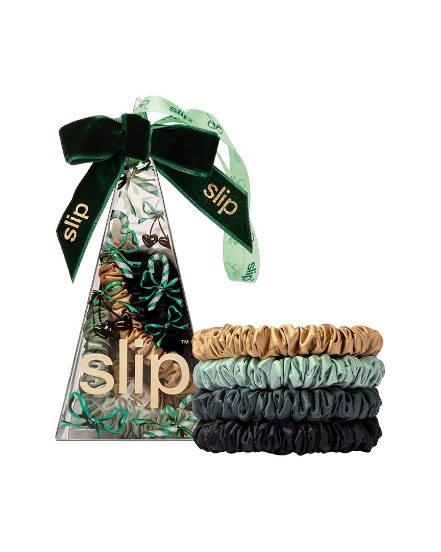 Slip® Pure Silk Skinny Scrunchie Ornament - Sweetie Pie - Set Of 4