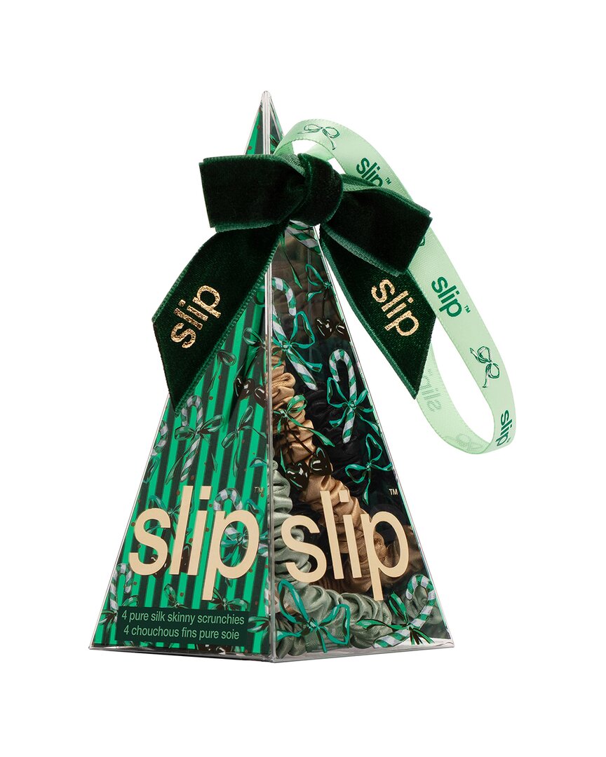 Slip® Pure Silk Skinny Scrunchie Ornament - Sweetie Pie - Set Of 4
