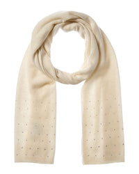 Forte Cashmere Rhinestone Border Cashmere Scarf