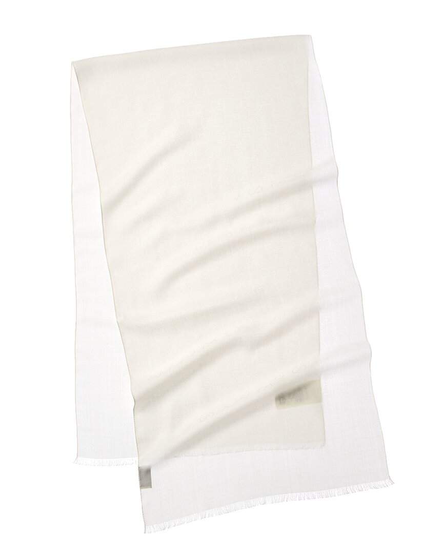 Gucci Logo Jacquard Wool & Silk-Blend Scarf – Bluefly