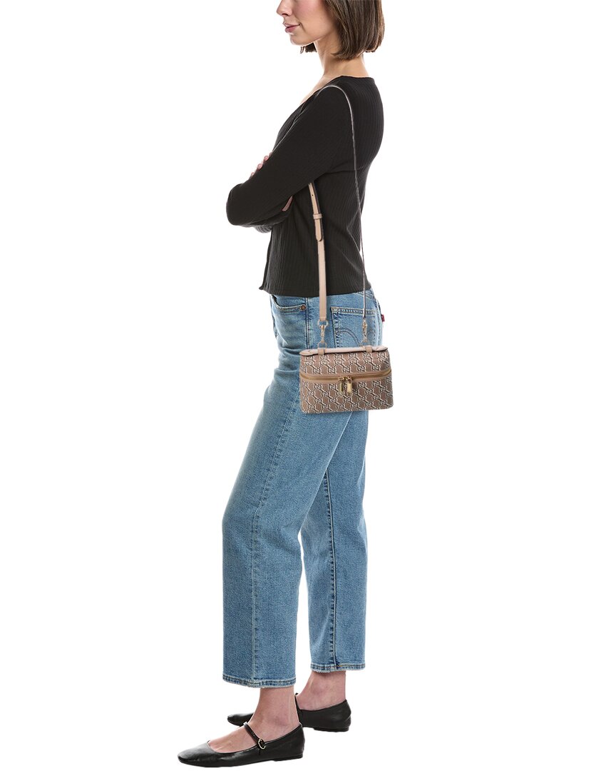 Gucci Gg Shadow Canvas & Leather Super Mini Satchel
