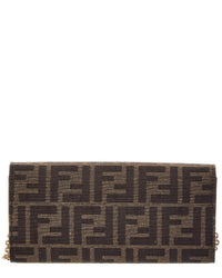 Fendi Ff Diamonds Jacquard Wallet On Chain