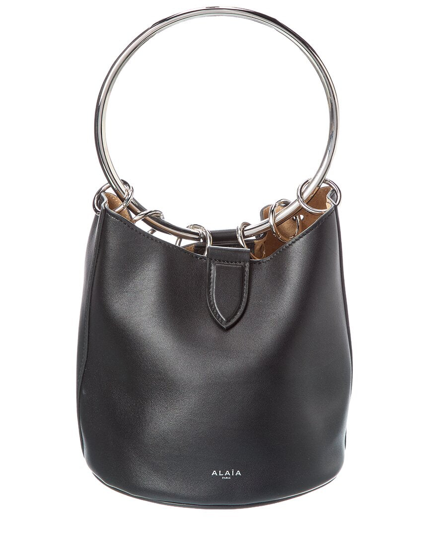 Alaïa Ring Medium Leather Bucket Bag