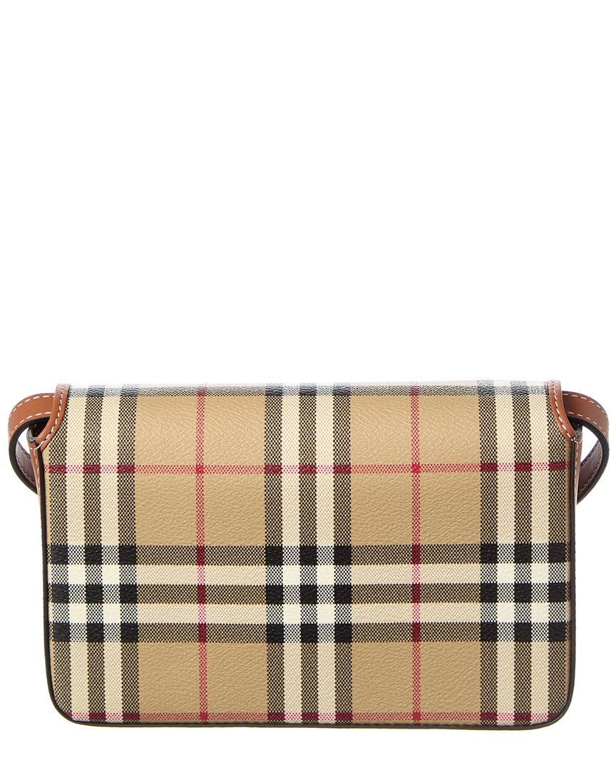 Burberry Burberry Check E-Canvas & Leather Crossbody