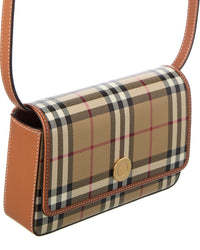 Burberry Burberry Check E-Canvas & Leather Crossbody