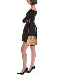 Valentino Valentino Vlogo Leather Bucket Bag