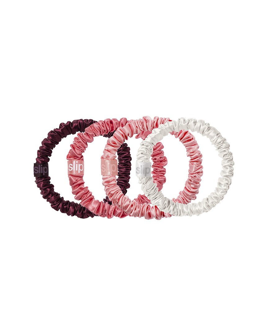 Slip® Pure Silk Skinny Scrunchie Ornament - Candy Cane - Set Of 4