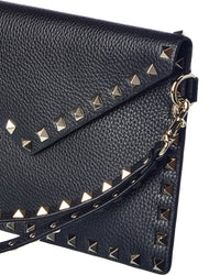 Valentino Valentino Rockstud Grainy Leather Pouch