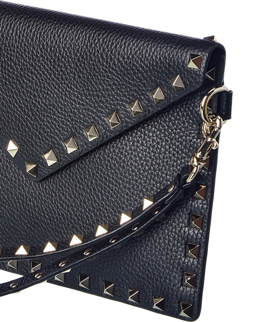 Valentino Valentino Rockstud Grainy Leather Pouch