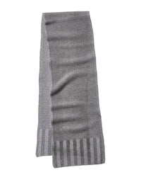 Forte Cashmere Plaited Garter Rib Trim Cashmere Scarf
