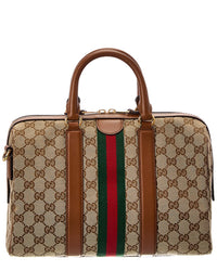 Gucci Gucci Ophidia Medium Canvas & Leather Satchel