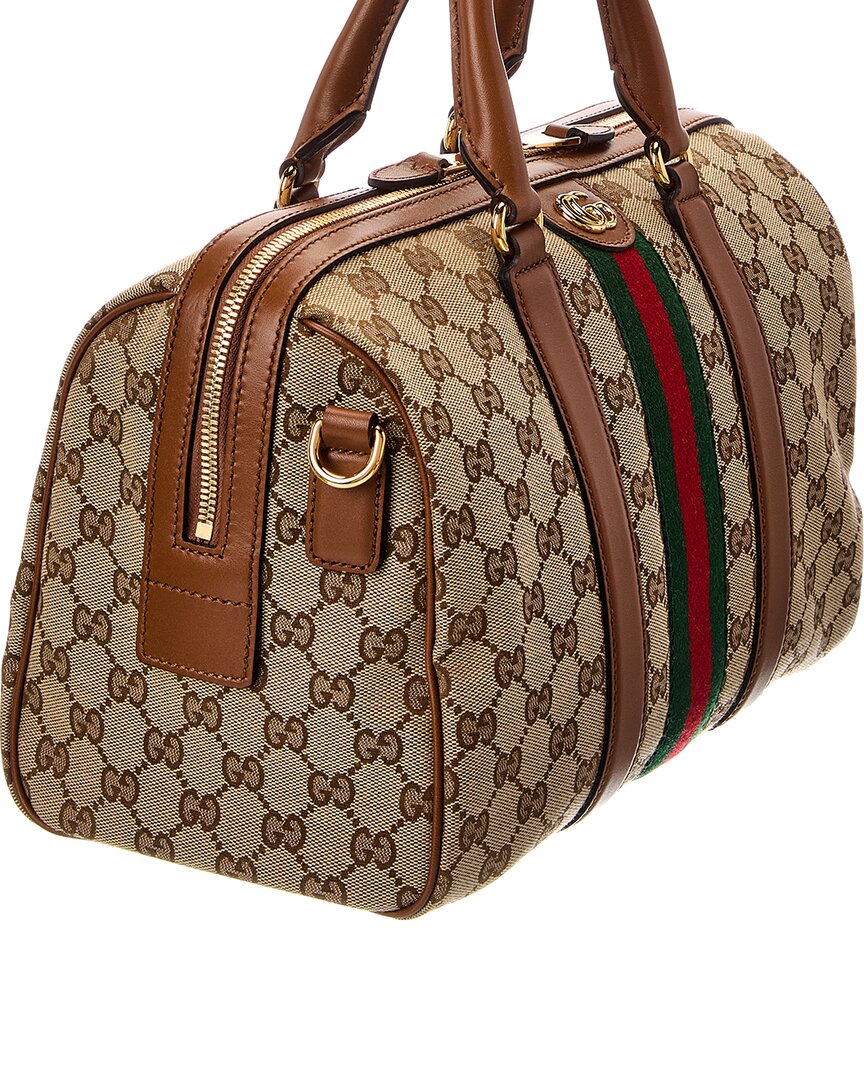 Gucci Gucci Ophidia Medium Canvas & Leather Satchel