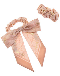 Gucci 2Pc Horsebit Silk Scrunchie