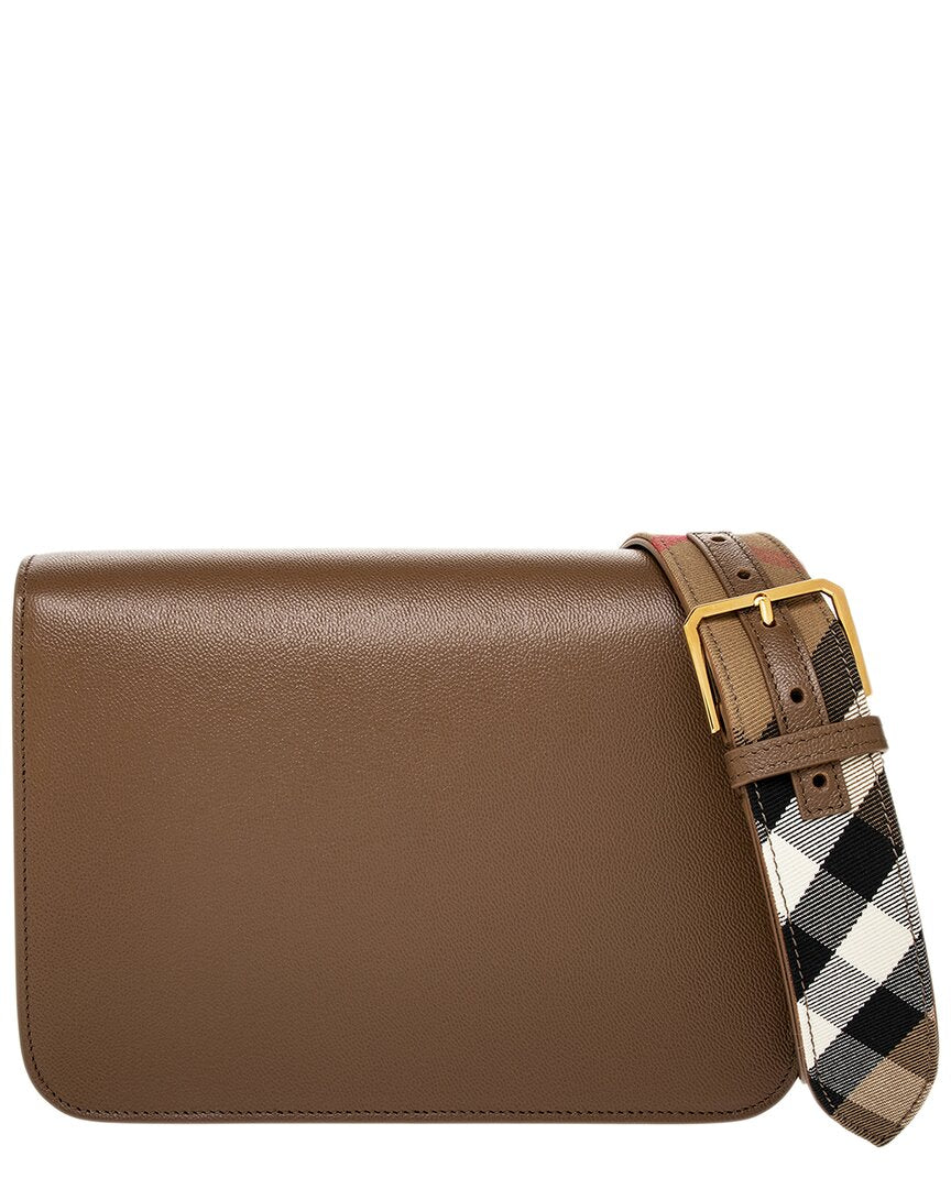 Burberry Burberry Mackford House Check Canvas & Leather Crossbody