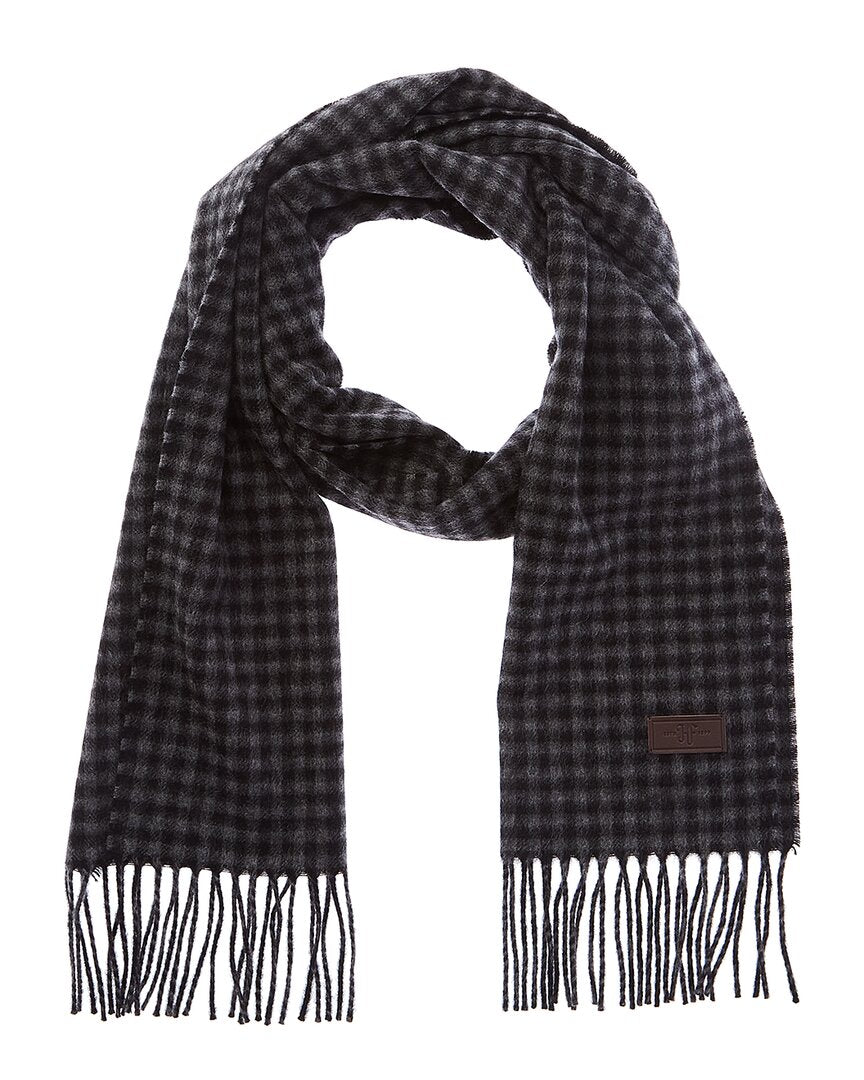 Hickey Freeman Gingham Cashmere Scarf