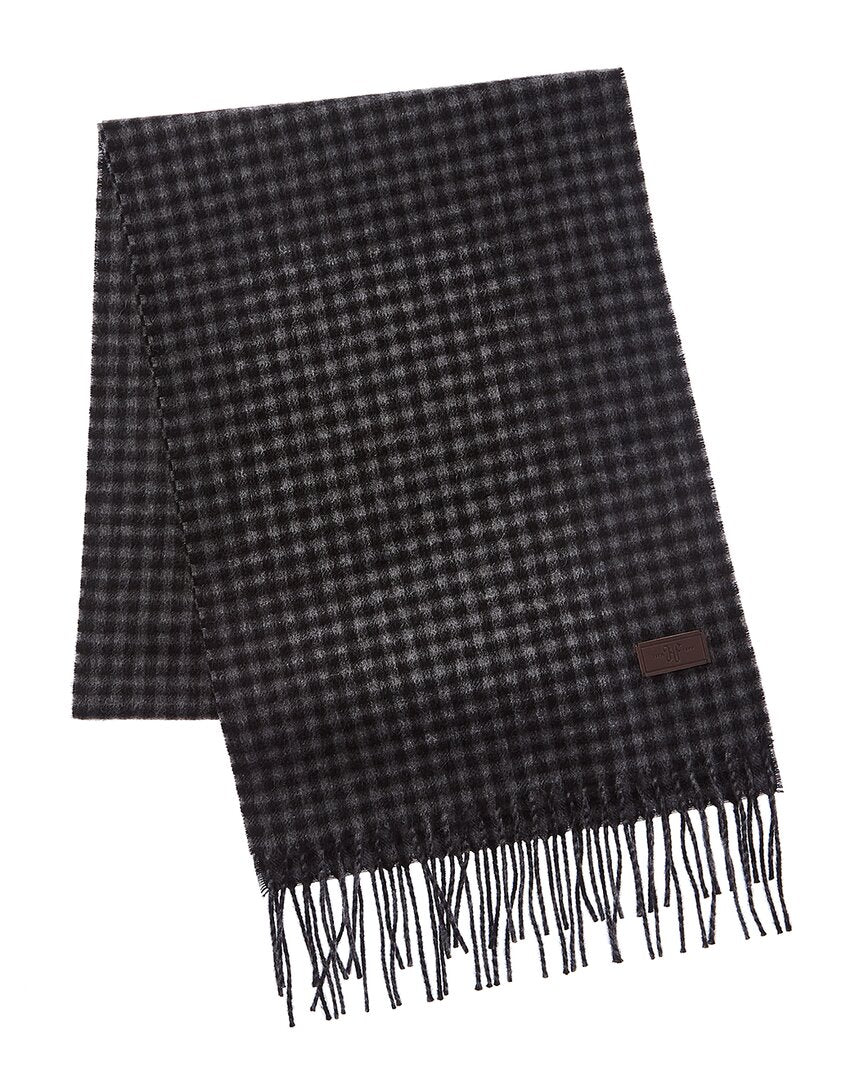 Hickey Freeman Gingham Cashmere Scarf