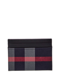 Burberry Burberry Check Canvas & Leather Card Holder