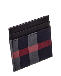 Burberry Burberry Check Canvas & Leather Card Holder