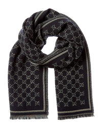Gucci Gucci Gg Jacquard Wool Scarf