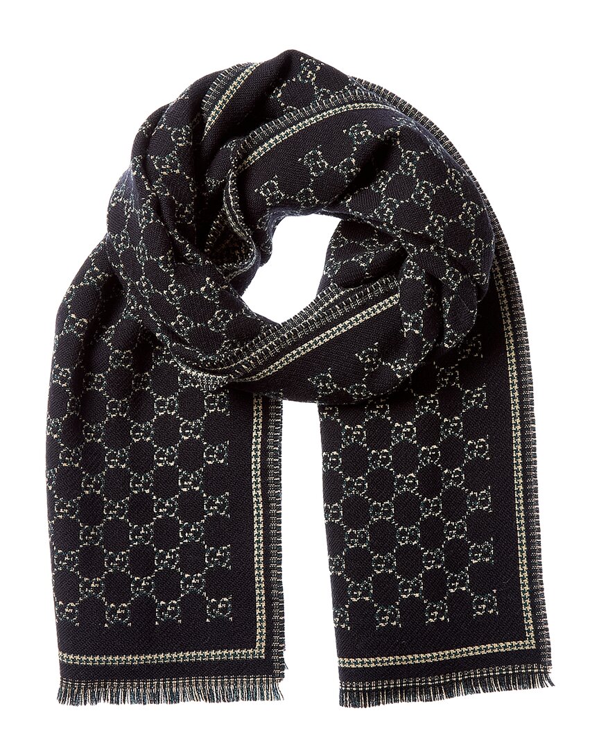 Gucci Gucci Gg Jacquard Wool Scarf