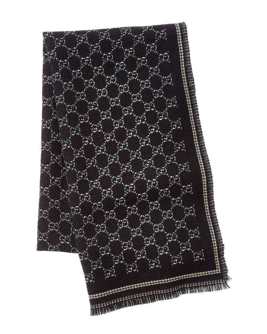 Gucci Gucci Gg Jacquard Wool Scarf