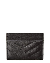 Saint Laurent Saint Laurent Monogram Matelasse Grain De Poudre Embossed Leather Card Case