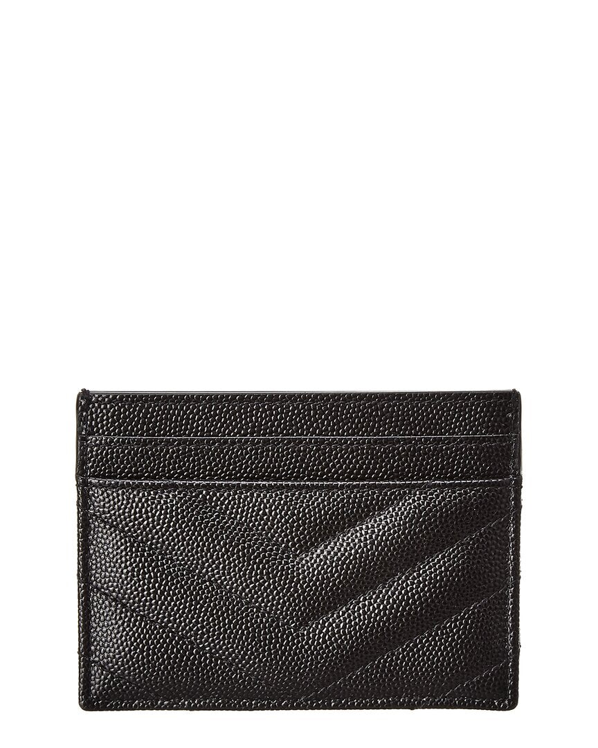 Saint Laurent Saint Laurent Monogram Matelasse Grain De Poudre Embossed Leather Card Case