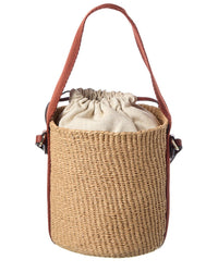 Chloé Chloe Horse Medal Paper & Leather Bucket Bag