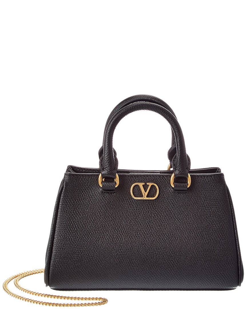 Valentino Valentino Vlogo Signature Mini Leather Satchel