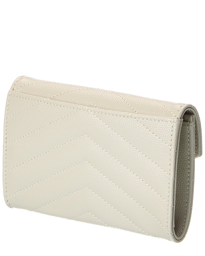 Saint Laurent Small Matelasse Leather Envelope Wallet