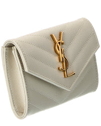 Saint Laurent Small Matelasse Leather Envelope Wallet
