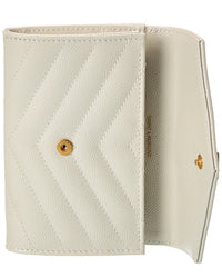 Saint Laurent Small Matelasse Leather Envelope Wallet