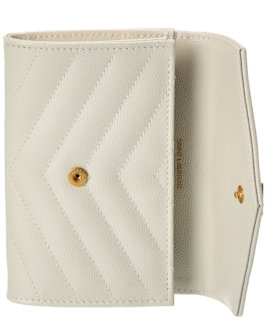 Saint Laurent Small Matelasse Leather Envelope Wallet